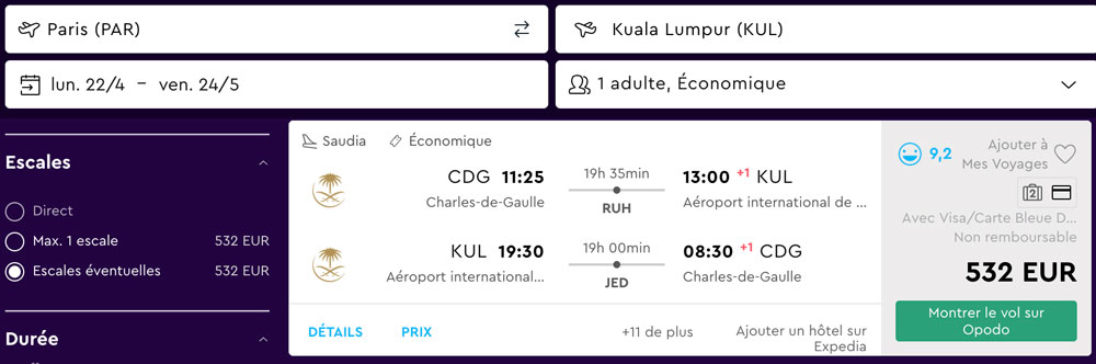 Paris Kuala Lumpur billet avion pas cher